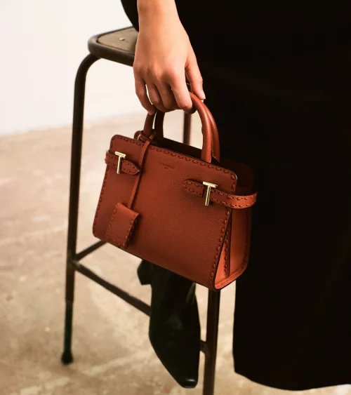Emilie - Petit Sac à Main Acajou – Image 6