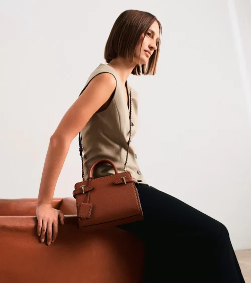 Emilie - Petit Sac à Main Acajou – Image 5
