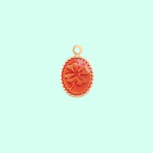 Charms trèfle rouge