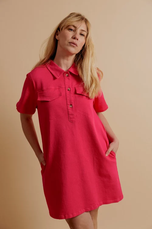 Adeline - Robe Fuchsia