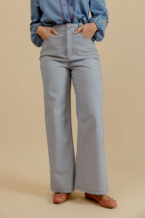 Léon - Pantalon à rayures