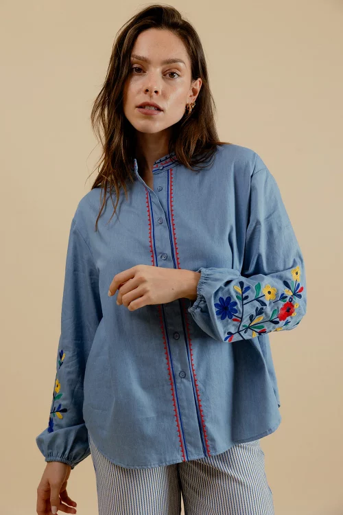 Teresa - Chemise avec broderie