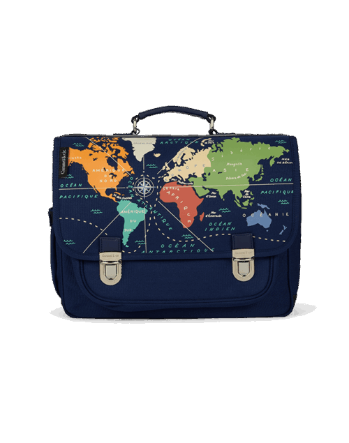 Caramel & Cie - Cartable 38cm Mappemonde